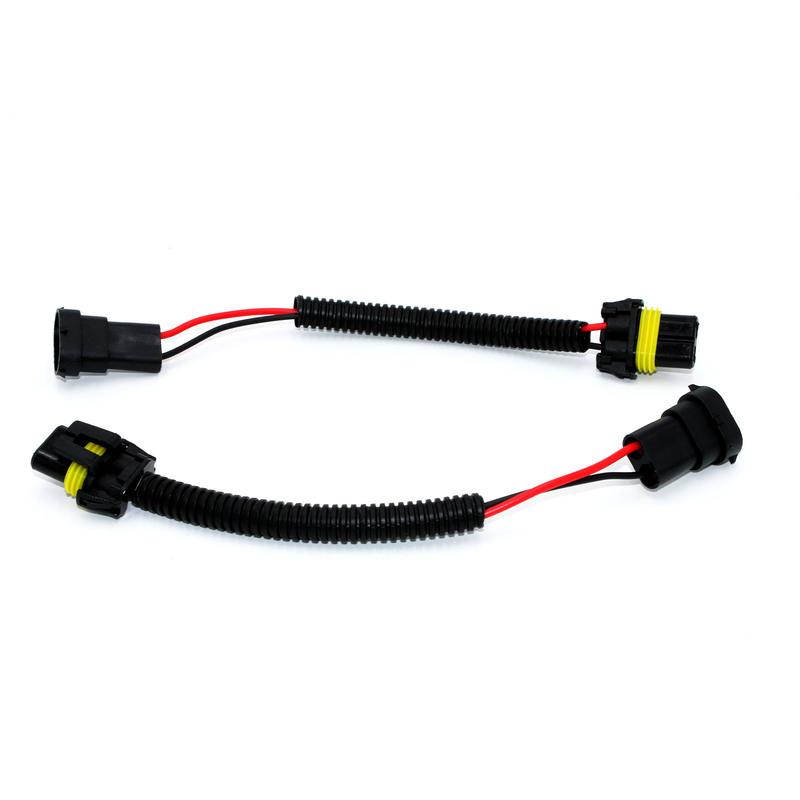 2pcs Harness Car Wiring s HB3 9005 HB4 9006 Female To H11 Male  Headlights Fog Lights Extension Connector Wire Sockets Adapter P