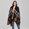 Women's Ethnic Style Thickened Shawl Cape: Autumn/Winter, Plus Size, Slit Design, Travel Scarf