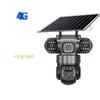 4G/WIFI Солнечная камера 3 объектива 3 экрана Уличная CCTV Водонепроницаемая Ночное видение Двусторонняя связь Мобильное отслеживание IP-камера
