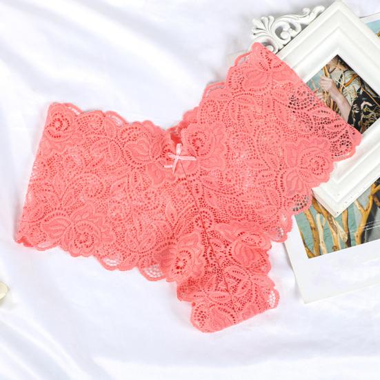 Women's Panties Floral Lace Low Waist Briefs Stretchy Sexy Breathable Underpants for Girls Daily Wear And Sleep