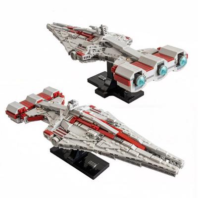 НОВЫЙ Набор из 664 деталей MOC - Легкий крейсер класса «Аркитенс» Республики, Средний масштаб, Строительные блоки, Звездный корабль, DIY Набор кубиков, Модель, Игрушки, Подарки