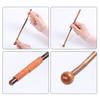 2Pcs Coffee Stirrers Reusable Beverage Mixer with Round Ends Fine Workmanship Natural Wood Stirring Rod for Cocktails