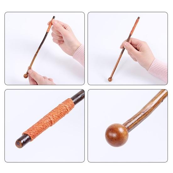 2Pcs Coffee Stirrers Reusable Beverage Mixer with Round Ends Fine Workmanship Natural Wood Stirring Rod for Cocktails