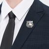 High -End Rhinestone  Tiger Brooch Collar Pin Retro Men 'S Corsage Dress And Suit Alloy Brooch