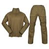 Tactical Camo Hiking Shirts Pants Set Water Resistant Stretch Breathable Long Sleeve Outdoor Training Suit Men Women