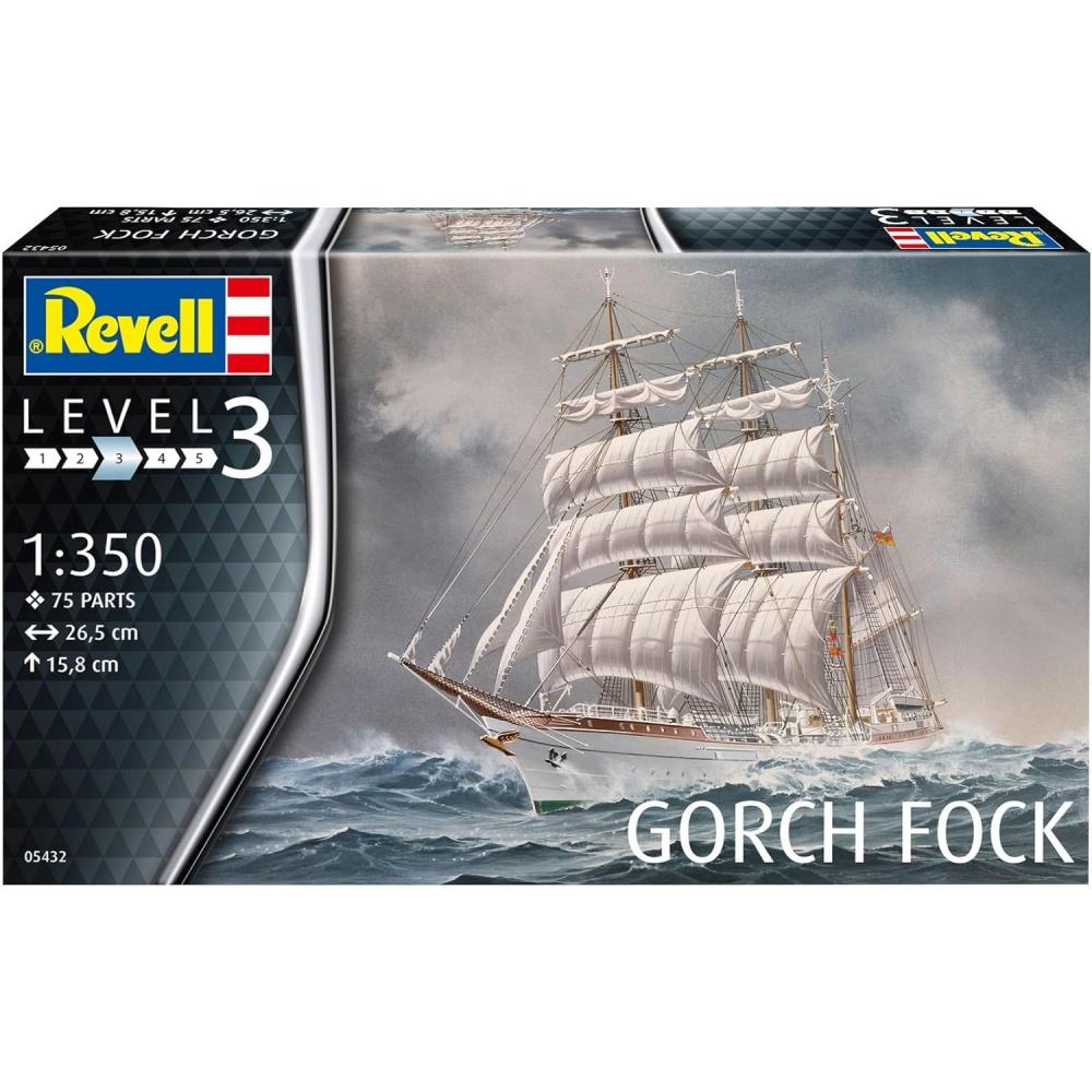 Уровень немецкий Revell 1 350 Немецкий флот Golchfox Пластиковая модель 05432 Цвет литья