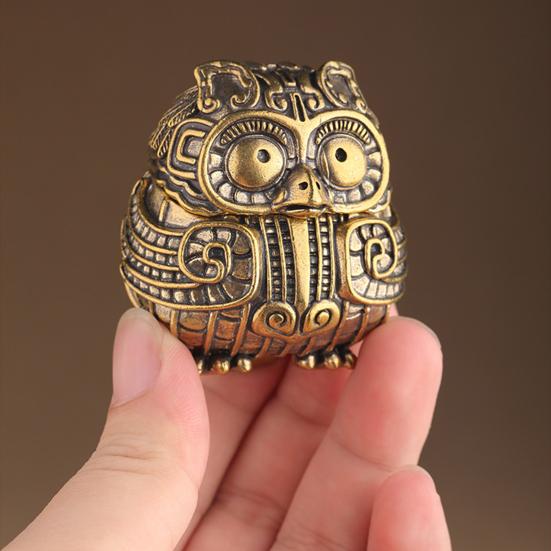 Винтажная фигурка совы, мини-курильница в виде совы с крышкой, коллекционное украшение в виде совы для дома, гостиной, офиса, стола, книжной полки, декор