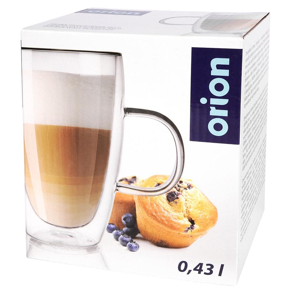 Double-walled thermal glass for latte coffee DOUBLE 430 ml 4 pcs.