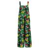 Women's Jumpsuit Halloween Print Casual Loose Vintage Shoulder Strap Cotton Linen