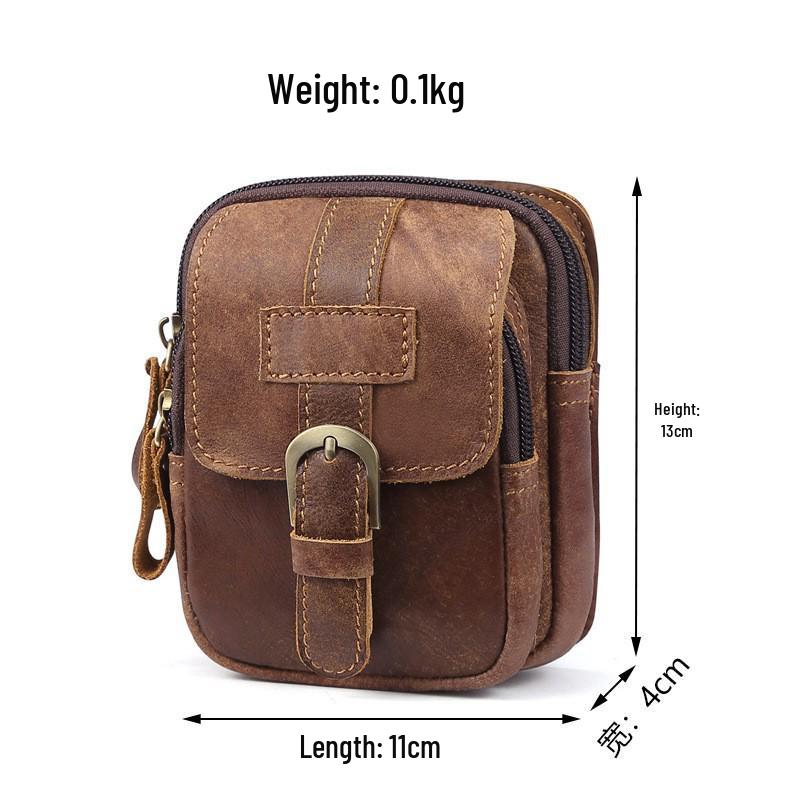 Мужской ретро кожаный многофункциональный ремень и поясная сумка для занятий спортом на открытом воздухе