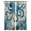 Sea Turtle Ocean Creature Landscape Blackout Curtains For Living Room Bedroom Window Treatment Blinds Drapes Kitchen Curtains