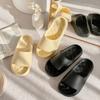 Мягкие домашние тапочки для пары, летние домашние нескользящие тапочки для ванной комнаты, сандалии для отеля, однотонные мужские и женские шлепанцы, обувь на плоской подошве