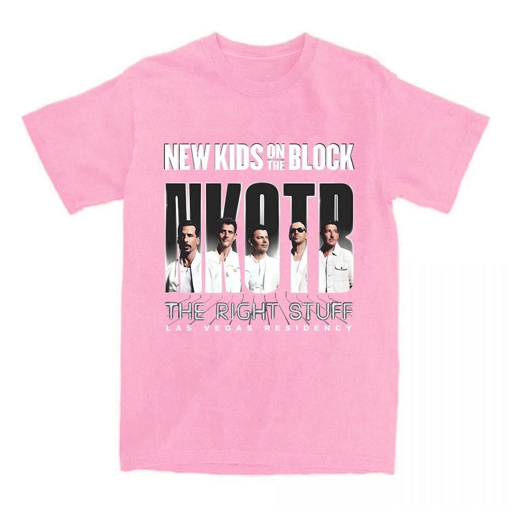 The Right Stuff Las Vegas Tshirt NEW KIDS ON THE BLOCK NKOTB Band Fashion Tshirts Male Short Sleeve Cotton T Shirt Streetwear
