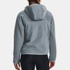 Under Armour Женская флисовая куртка с капюшоном и длинными рукавами с принтом логотипа UA Latitude, серый 1373289-002