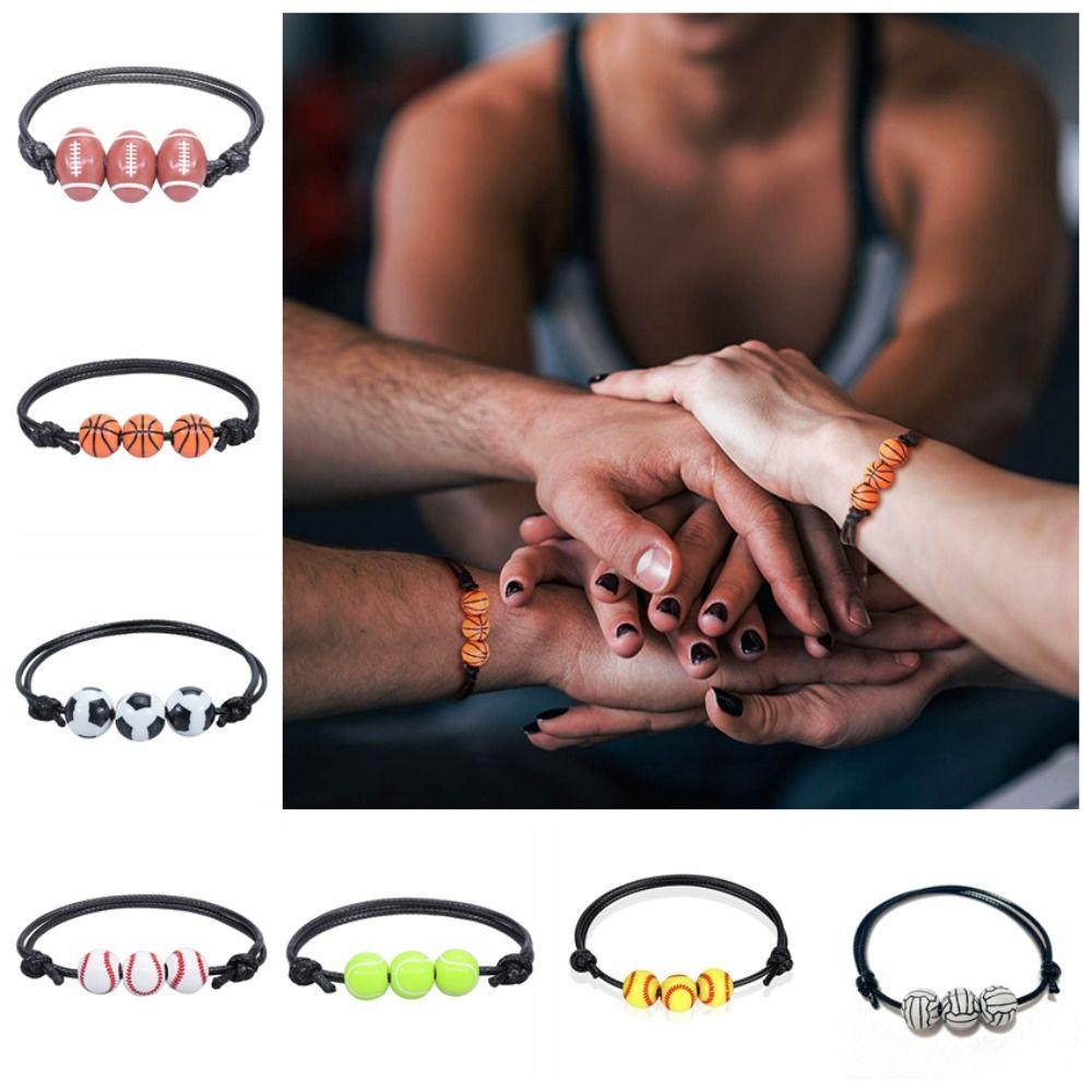Volleyball Wax Line Woven Bracelet Korean Style Rugby Bracelet Basketball Baseball Bracelet Friend