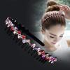 Women's Rhinestone Teeth Headband, Non-Slip Hairpin & Clip for Face Washing