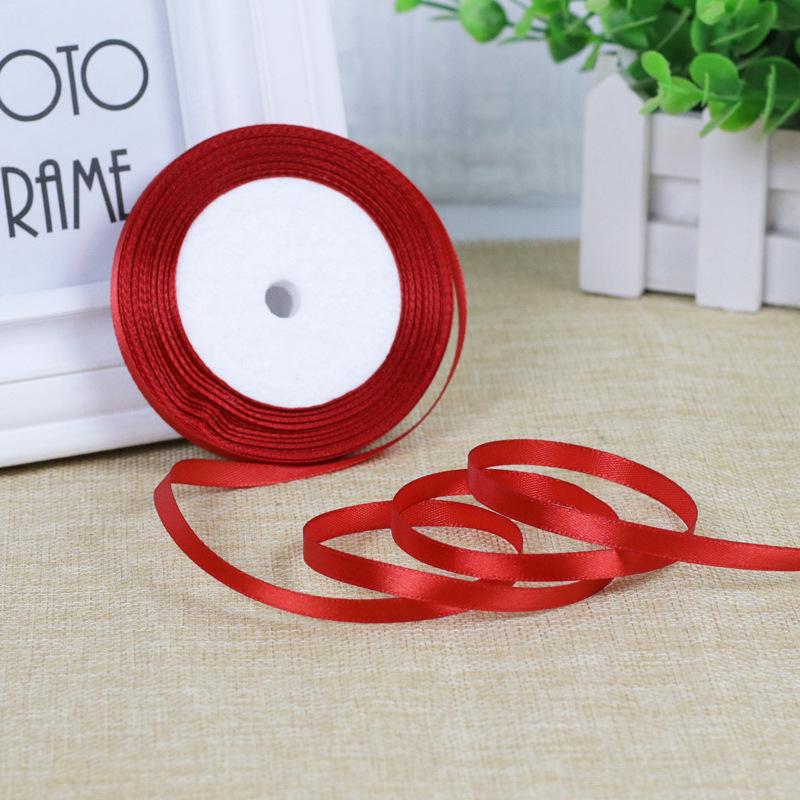 0.6см Белая атласная лента с розой для DIY украшения торта