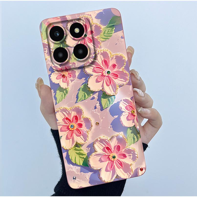 Чехол для Honor X6a X6b X6c X6 X6s Простота цветок Мягкий силиконовый чехол Для HonorX6a X 6B X6 b Оболочка Защита камеры телефона Funda