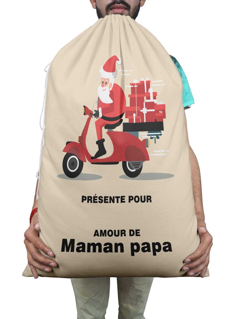 Printtoo Набор из 2 шт. Мешки для хранения рождественских подарков Большой мешок Санты для подарков со шнурком Рождественский сувенир 27x20 дюймов