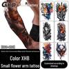 3D Realistic Peony Rose & Animal Tattoo Stickers - Temporary Designs Featuring Butterflies, Tigers, and Snakes