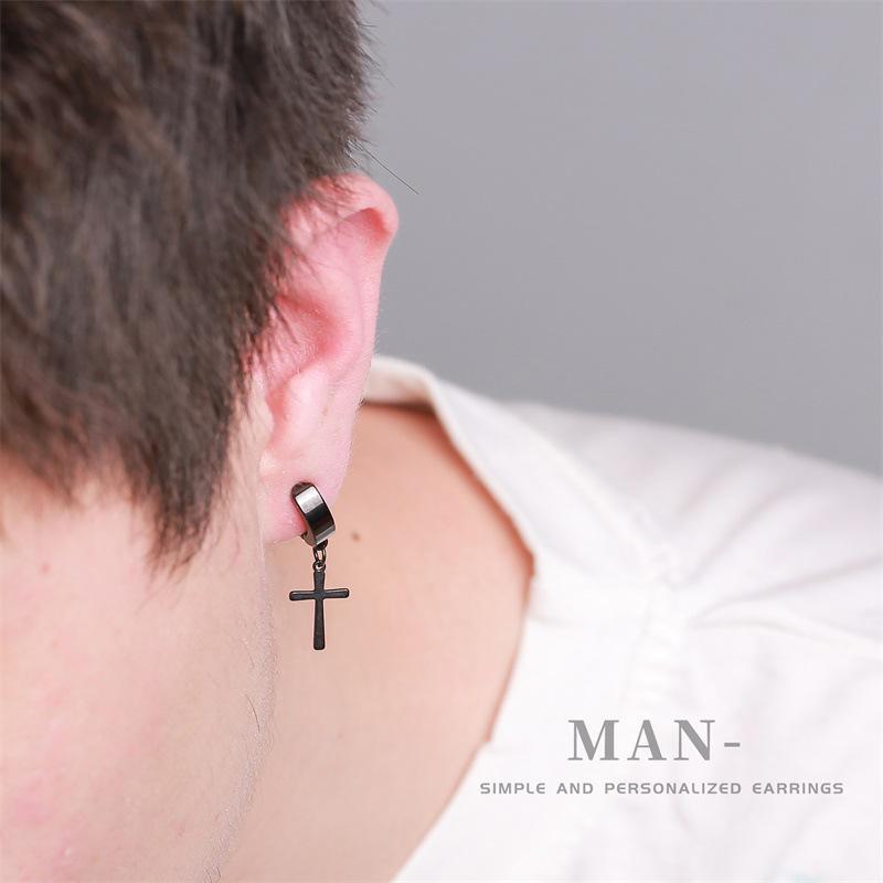 Непроколотые серьги-клипсы Cross Star – модные поддельные серьги в корейском стиле