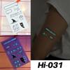 Little Sexy Cute Tattoo for Women Glowing Dark Taty Waterproof Fake Tatoo Luminous Tattoo Stickers Body Art Cartoon Tattoo
