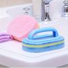 5 Pc Handle Cleaning Sponge Set, 3 Brushes and 2 Sponges, High Density Manual Scrubber for Kitchen, Bathroom, Tile, Glass