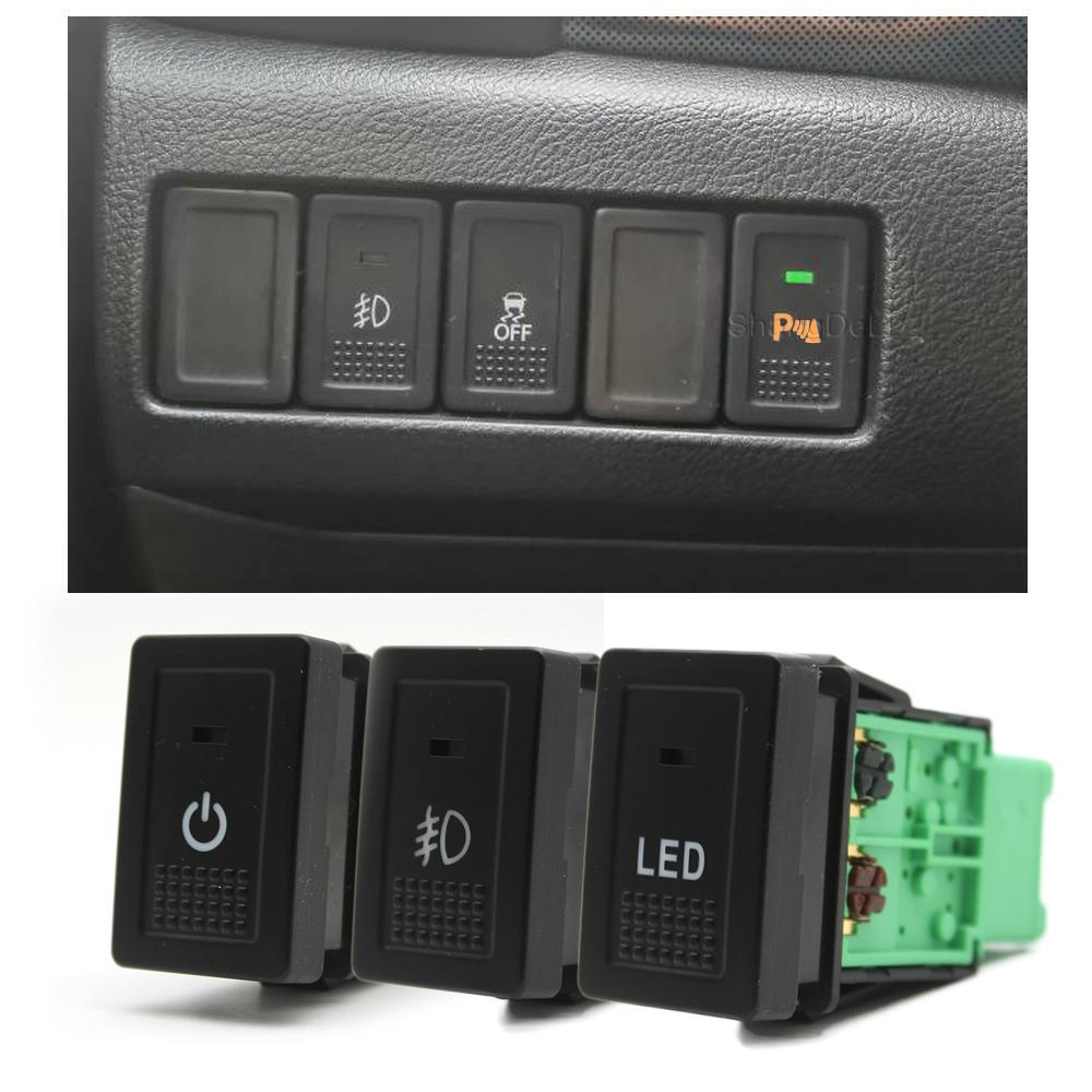 1Pc Car LED Light Front Fog Lamp Power Supply On Off Switch Latching Button For Suzuki SX4 Swift Grand Vitara 2006 - 2012 Switches4