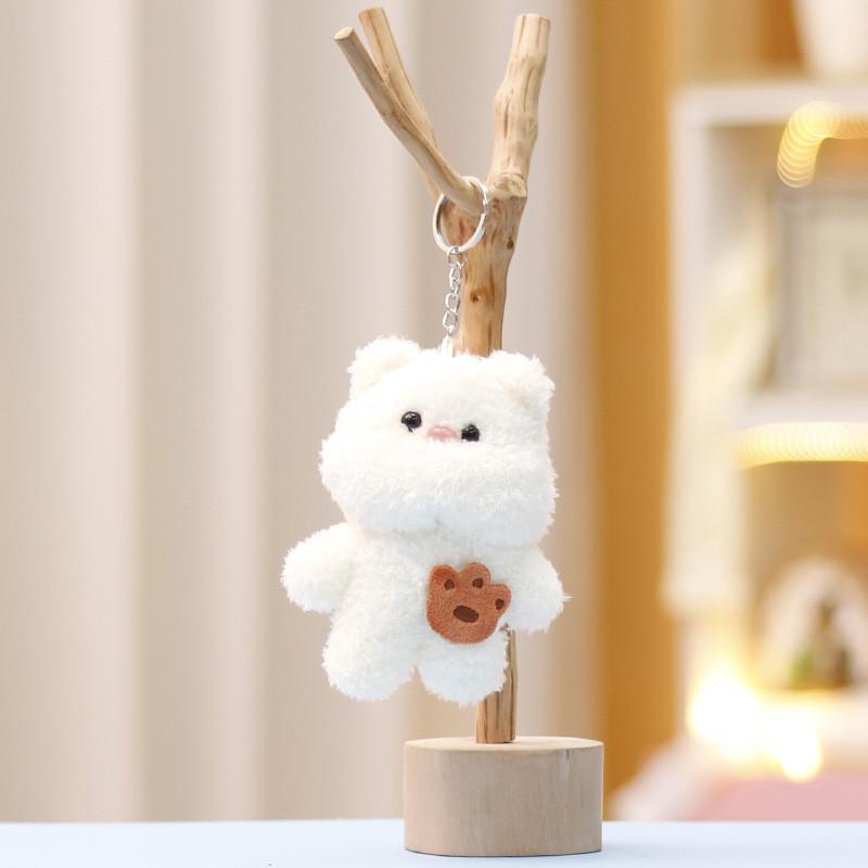 Rabbit Panda Keychain Cute Cartoon Girl Backpack Decorative Pendant Plush Doll
