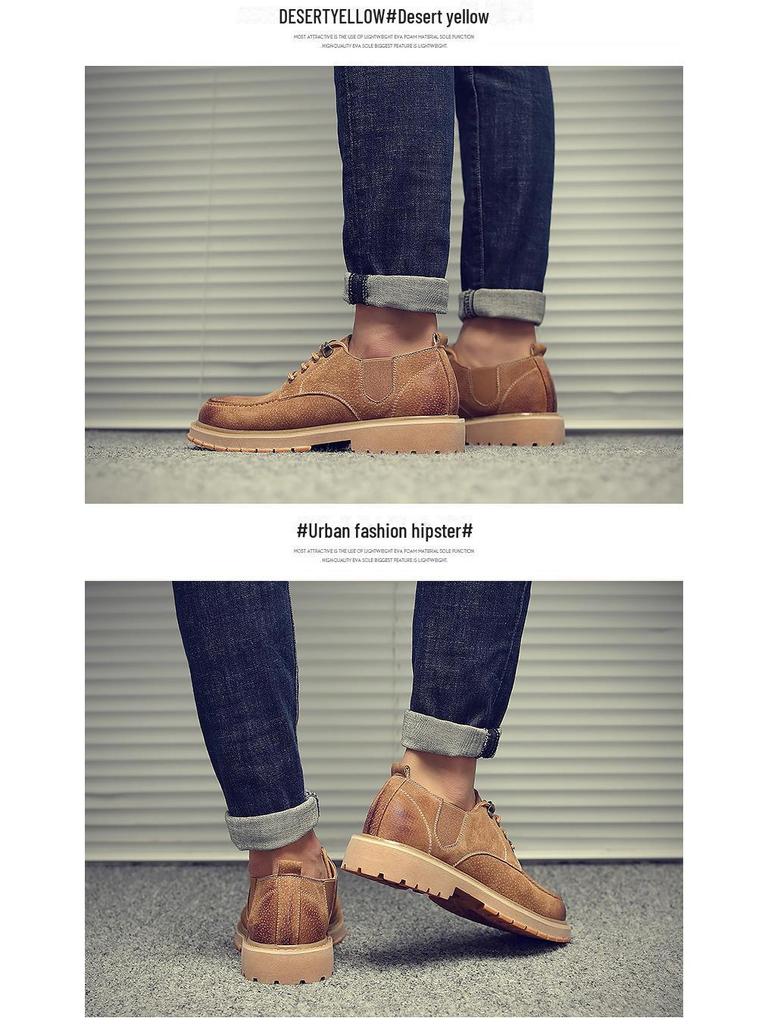 Мужские повседневные низкие ботинки Martin в стиле ретро из натуральной кожи Kung Fu Deer