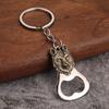 Frog Wolf Metal Lion Keyring Bronze Color Beer Opener Keychain  Backpack Pendant