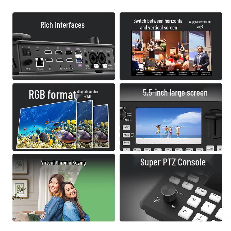JiaShiYing R2PROMAX 4K Multi-Camera Live Stream Switcher