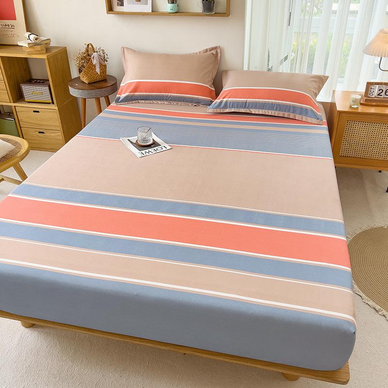Простыня на резинке Пыленепроницаемый наматрасник Нескользящая простыня Приятная к коже Дышащая Грязеотталкивающая Стираемая Простыня на резинке для общежития
