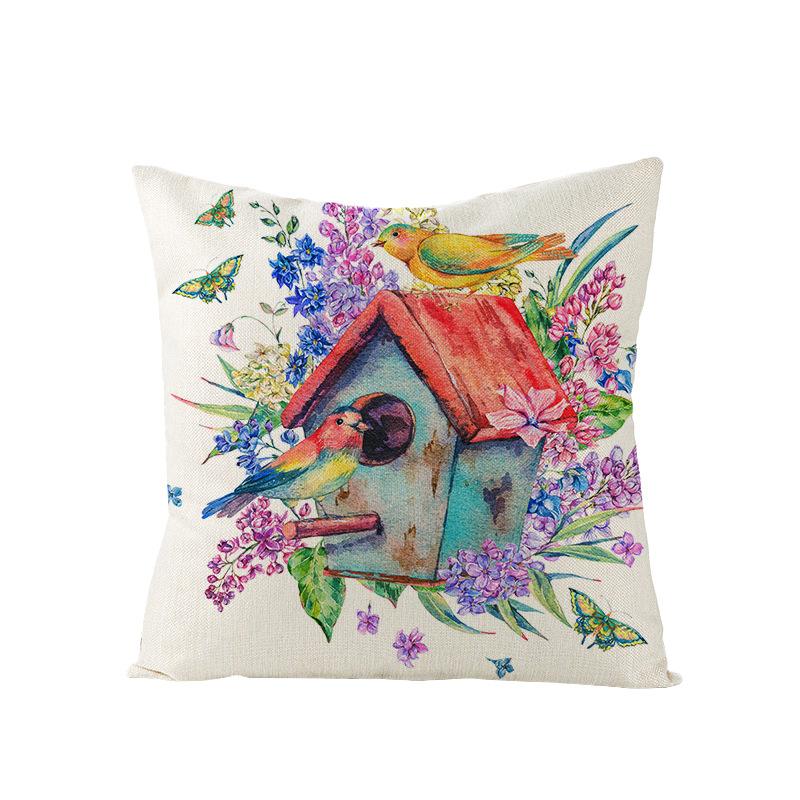 Акварельный кролик яйцо пасхальный наволочка скандинавский офис диван полиэстер наволочка домашняя мебель