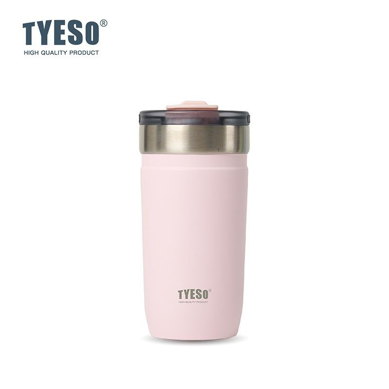 TYESO 550/710ML Portable Insulated Tumbler with Straw 304 Stainless Steel Vaccum Matte Ice Coffee Tumbler for Outdoor Car Travel