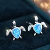 Water Droplet Shaped Pattern Three Dimensional Cute Turtle Earrings European and American Fashion Earrings