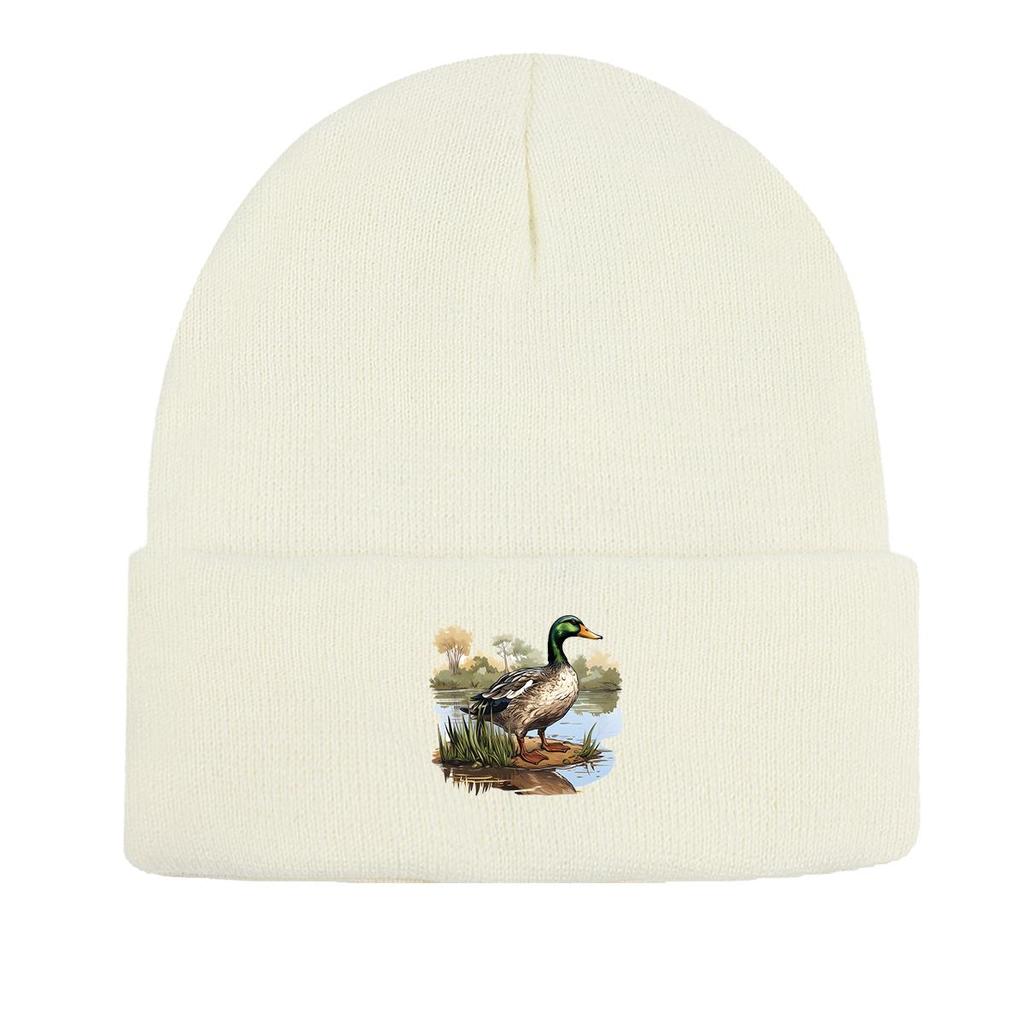 River Duck теплая вязаная шапка Beanie, Animal Skullies Beanie ветрозащитный головной убор для химиотерапии при раке Gorro вязаная шапка Beanie