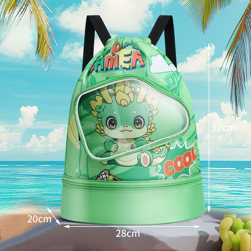 Детские сумки для плавания, водонепроницаемая сумка для хранения, сухая и влажная, для мальчиков и девочек, пляжная сумка, милый мультяшный рюкзак, спортивная сумка