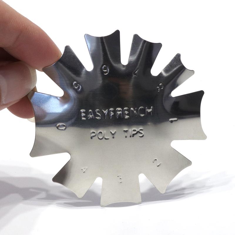 1 шт., французская резка для трафаретов для ногтей, триммер, машинка для стрижки, многоразмерные пилочки, поли-наконечники, инструмент для гель-маникюра для ногтей