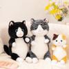 НОВЫЙ 20/30 см Плюшевый Рюкзак-Игрушка Кошка Набивной Черно-Желто-Серый 3-цветная Полоска Домашний Декор Подарок Для Детей На День Рождения