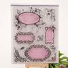 Vine Lace Message Box Transparent Silicone Clear Stamps Seal for DIY Scrapbooking Album Paper Card Decorative Sheets Rattan Frame