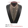 Geometric Long Tassel Necklace Sparkling Clavicle Chain Sweet Full Rhinestone Necklace  Women