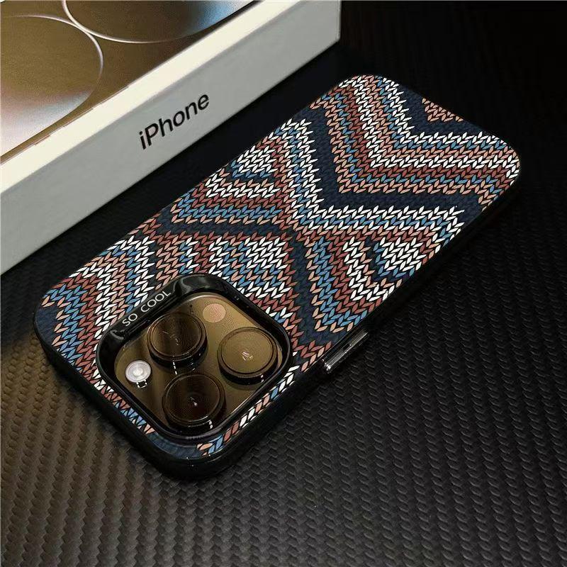 Чехол с плетеной текстурой для Apple iPhone 17 Pro Max и 15 Pro Max