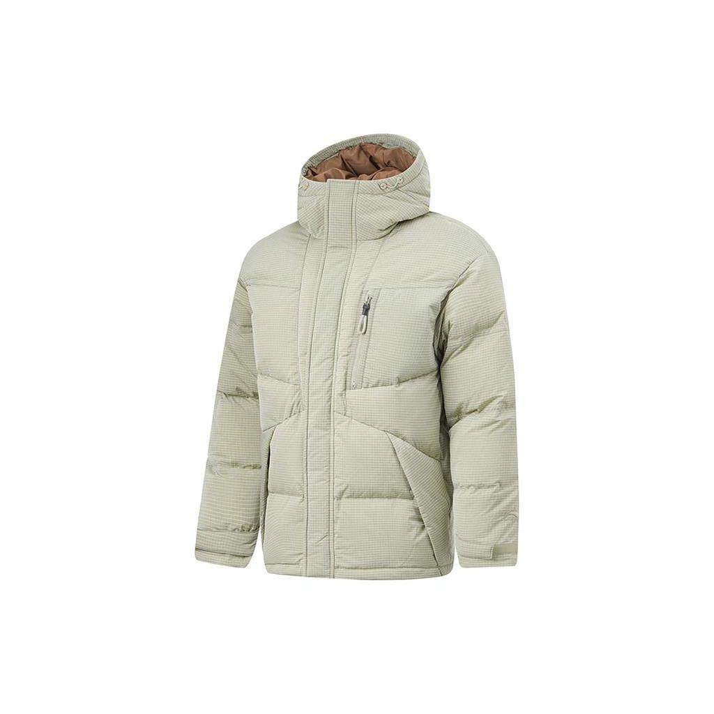 Li Ning Sports Lifestyle Series однотонная свободная короткая пуховая куртка унисекс верхняя одежда лайм AYMT065-5