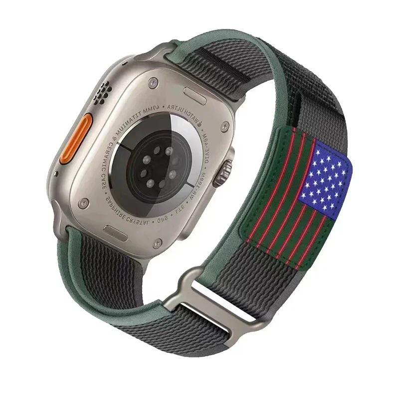 Классический ремешок Trail loop для Apple Watch Ultra Band 49 мм 44 мм 45 мм 42 мм спортивный ремешок Correa браслет iWatch серии 9 7 6 5 8 se нейлоновый ремешок