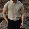 Men's Trendy Slim Fit Korean Polo Shirt, Short Sleeve, Summer 2025 Edition