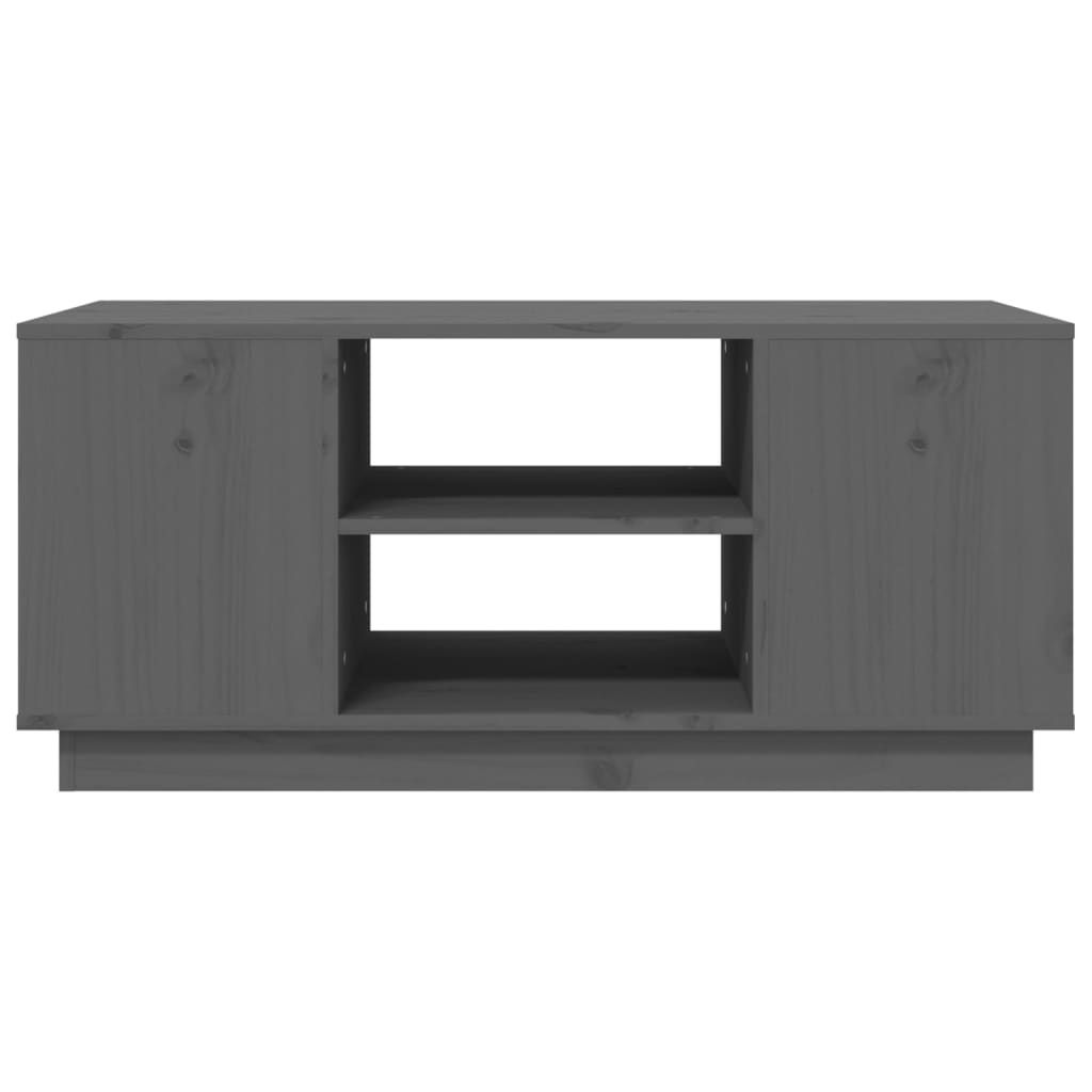 Vidaxl Stolik Kawowy, Szara, 90X49X40,5 Cm, Lite Drewno Sosnowe