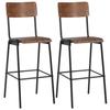 VidaXL Set of 2 Bar Stools, Pub Chair, Bistro Seat, Furniture for Dining Room Kitchen Living Room Home Interior, 280079