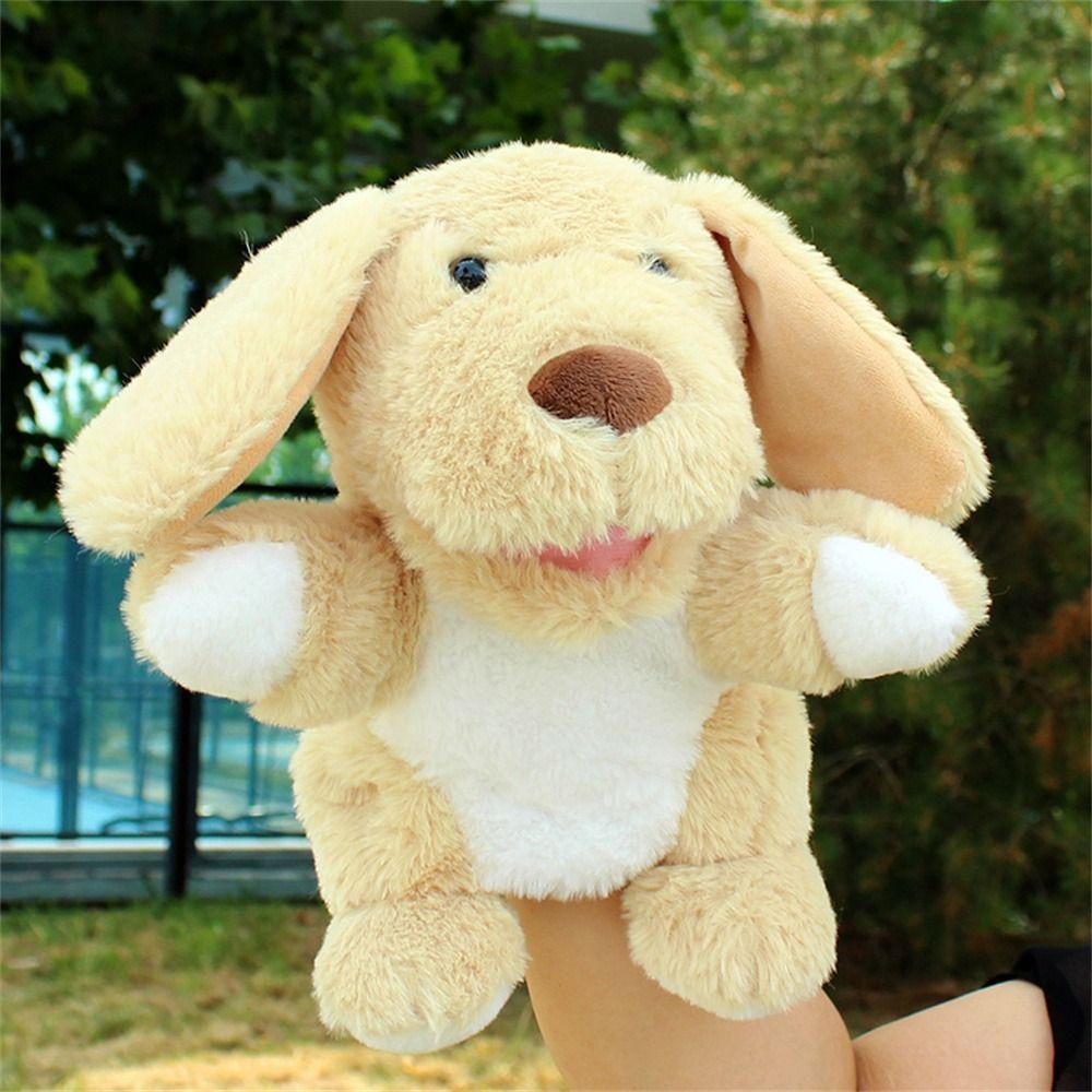 Movable Open Mouths Stuffed Hand Doll Cow Duck Pig Plush Animal Puppets Christmas   Teaching