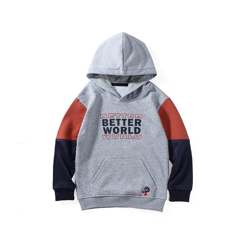 Новые весенние толстовки с капюшоном для мальчиков в корейском стиле: Толстые, теплые махровые топы для детей старшего возраста